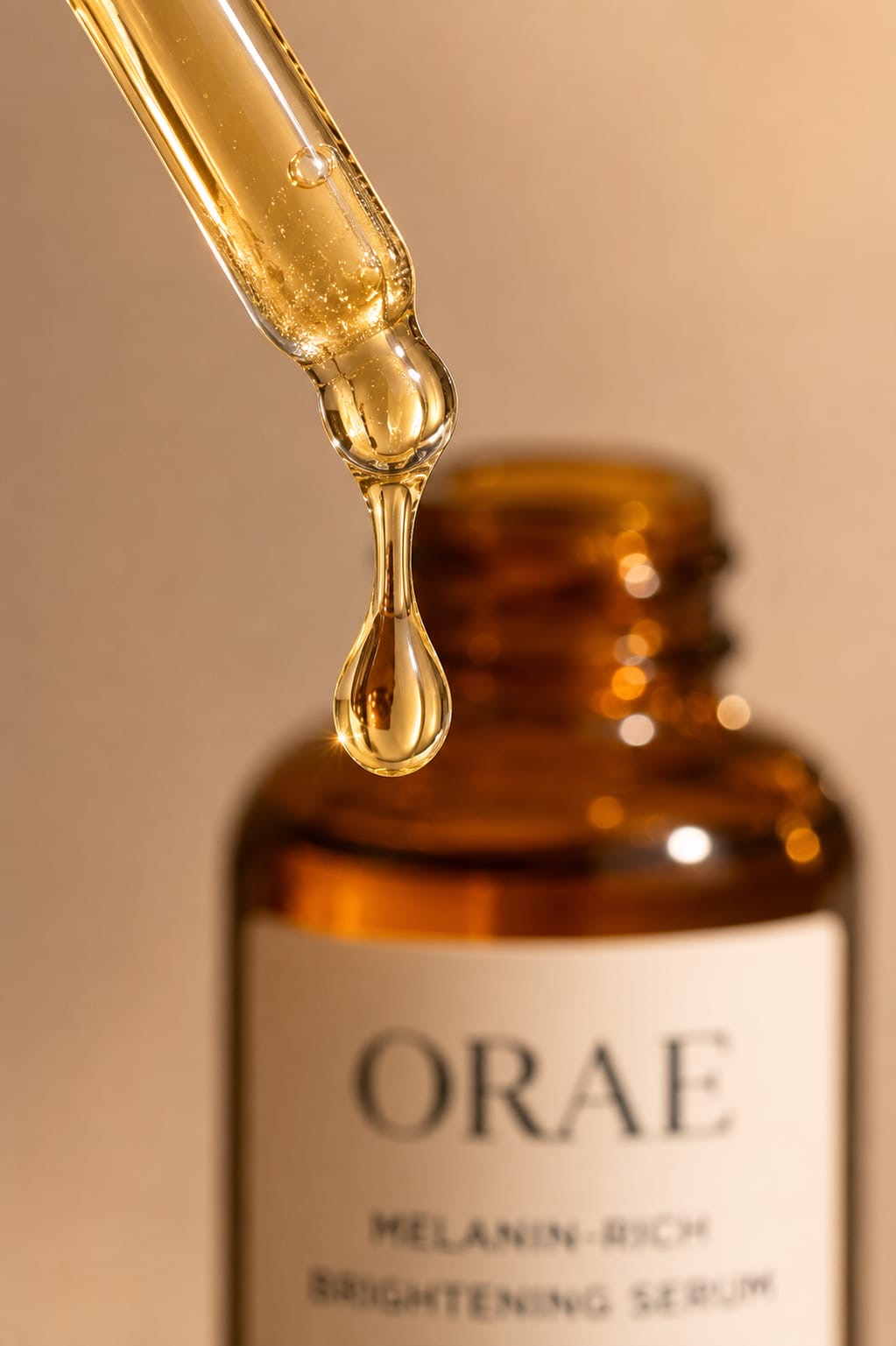 Melanin Glow Serum — 30ml of amber-glass calm.